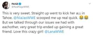 Paige responded to Lana's video